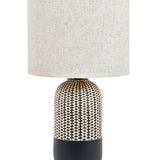 Amalfi River Table Lamp Black & Natural