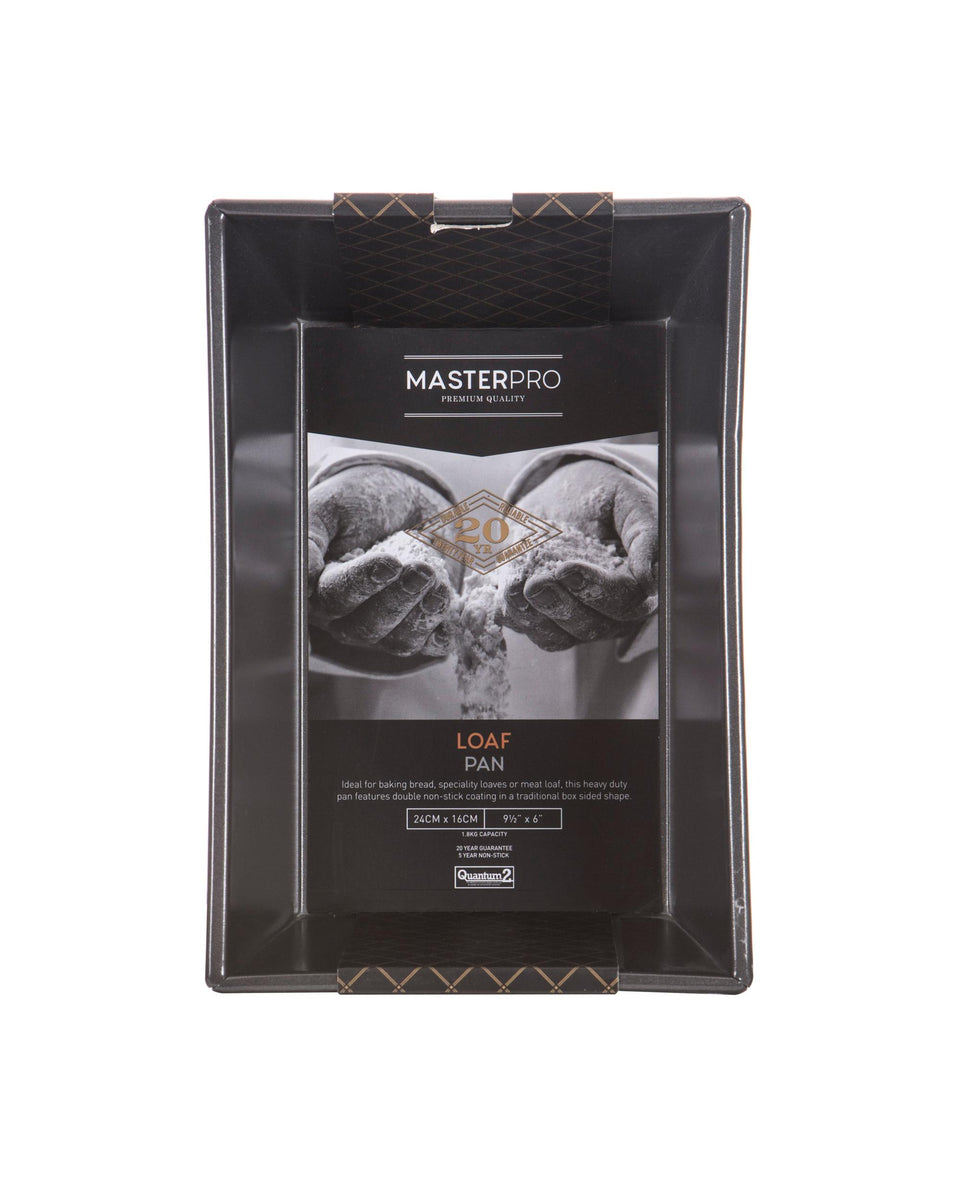 MasterPro Non-Stick Box Sided Loaf Pan 25cm Black – Acos eCommerce Group