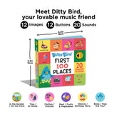 Ditty Bird Kids First 100 Places Interactive Sound Book Multi-Coloured
