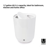 Umbra Step Waste Can with Lid White