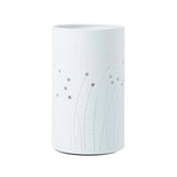 Emporium Cylinder Table Lamp With Cut-Out Design in White