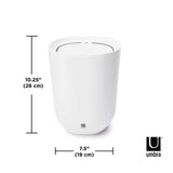 Umbra Step Waste Can with Lid White