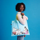 LOQI Moomin Family Recycled Taffeta Tote Bag Multi