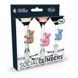 Fred Social Climbers Koala Wine Glass Markers 6 Piece Set