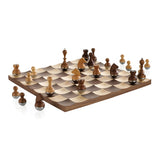 Umbra Wobble Chess Set Maple & Walnut