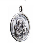 Saint Pendant Saints Religious Patron Charm Medal Necklace Italy St Joseph
