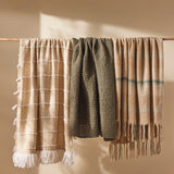 Amalfi Sunny Woven Throw Green