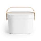 Umbra Bellwood Compost Bin White & Natural