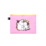 LOQI Moomin Together Zip Pockets 3pcs Set Multi-Coloured