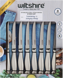 8 Pieces Wiltshire Steak Knife Set Stainless Steel Silver Knives Set