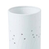 Emporium Cylinder Table Lamp With Cut-Out Design in White