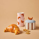 Emporium Colette Croissant Stripe Ceramic Cannister Multi Colour