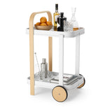 Umbra Bellwood Bar Serving Cart White & Natural