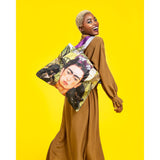 LOQI Frida Kahlo Self-Portrait Hummingbird Reusable Tote Bag