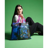 LOQI Claude Monet Water Lilies Neon Pink Tote Bag