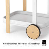 Umbra Bellwood Bar Serving Cart White & Natural