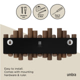 Umbra Picket Rail Hook Aged Walnut