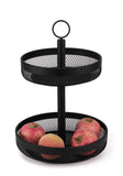 Classica 29cm Nero Mesh 2-Tier Fruit Basket