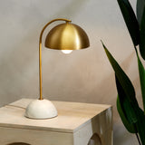 Amalfi Atticus Table Lamp Brass & White