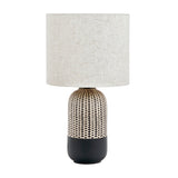 Amalfi River Table Lamp Black & Natural