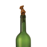 Fred Winer Dog Silicone Wine Bottle Stopper Brown