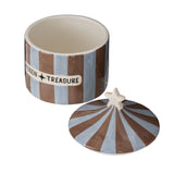 Emporium Hidden Treasure Decorative Storage Cannister Blue and Brown