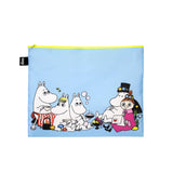 LOQI Moomin Together Zip Pockets 3pcs Set Multi-Coloured