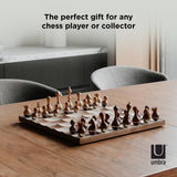 Umbra Wobble Chess Set Maple & Walnut