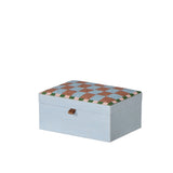 Emporium Ruby Beaded Check Jewellery Box Storage Case Multi-Coloured