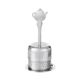 Leaf & Bean Tea Infuser Ball With Handle Silver