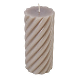 Amalfi Maisie Swirl Pillar Candle Taupe