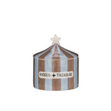 Emporium Hidden Treasure Decorative Storage Cannister Blue and Brown