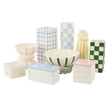 Emporium Lulu Collection Check Box Dolomite Yellow Grid