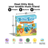 Ditty Bird Safari Animal Sounds Sound Book Multi-Coloured