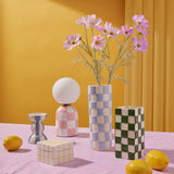Emporium Lulu Collection Check Box Dolomite Yellow Grid