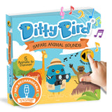 Ditty Bird Safari Animal Sounds Sound Book Multi-Coloured