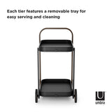 Umbra Bellwood Bar Serving Cart Black & Walnut