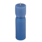 Amalfi Estelle Hourglass Pillar Candle Blue