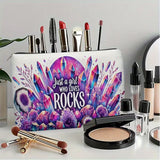 Just a Girl Who loves Rocks Makeup Bag Necessarie Pouch Storage Vibrant 22x15cm