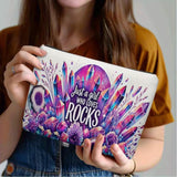 Just a Girl Who loves Rocks Makeup Bag Necessarie Pouch Storage Vibrant 22x15cm