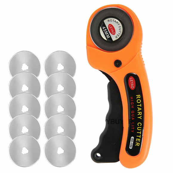 10pcs Circular Cutting Rotary Cutter Refill Blades Sewing Quilting Tool 45mm