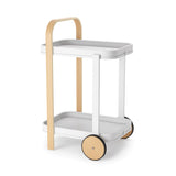Umbra Bellwood Bar Serving Cart White & Natural