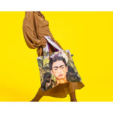 LOQI Frida Kahlo Self-Portrait Hummingbird Reusable Tote Bag
