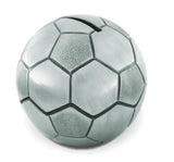Silver Soccer Ball Pewter Money Bank Box Birthday Gift
