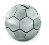 Silver Soccer Ball Pewter Money Bank Box Birthday Gift