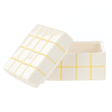 Emporium Lulu Collection Check Box Dolomite Yellow Grid