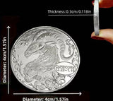 1x Zodiac Signs Collectible Coin Metal Badge Double-Sided Silvery - Virgo