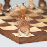 Umbra Wobble Chess Set Maple & Walnut
