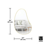 Umbra Hubba Pebble Wall Mirror Brass