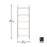Umbra Bellwood Freestanding Shelf 5 Tier White & Natural